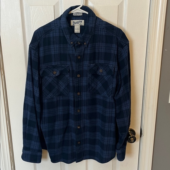 Duluth Blue Plaid Button-Up Shirt - Picture 4 of 5